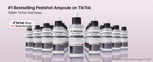 Dr. Melaxin Peel Shot Glow Rice Ampoule Duo – Brightening, Exfoliating & Moisturizing Serum for All Skin Types - 2 Pack