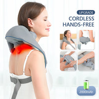 PREMIUM Cordless Neck & Shoulder Massager with Heat – Deep Kneading Full-Body Relief