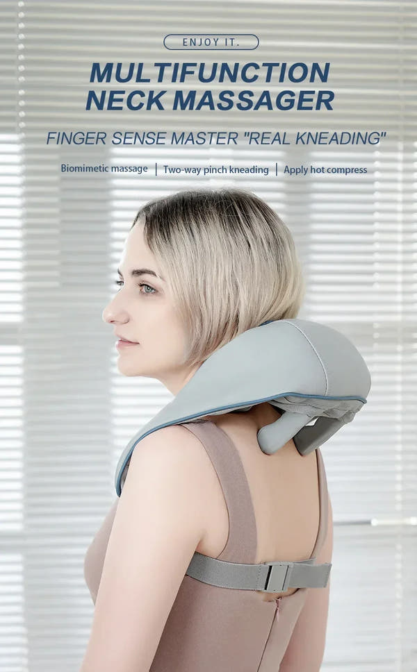 PREMIUM Cordless Neck & Shoulder Massager with Heat – Deep Kneading Full-Body Relief